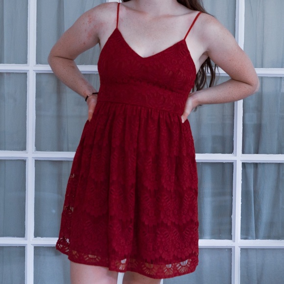 YA Los Angeles A-line Strappy Red Dress - Picture 1 of 4